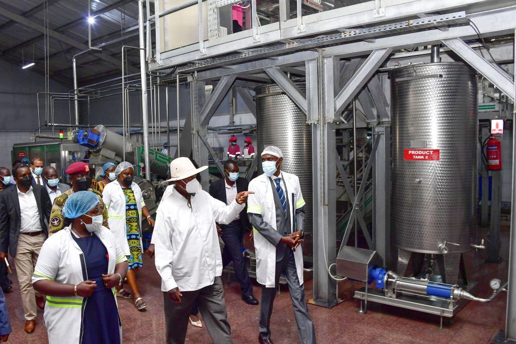 President commissions fruit processing factory in Nakasongola